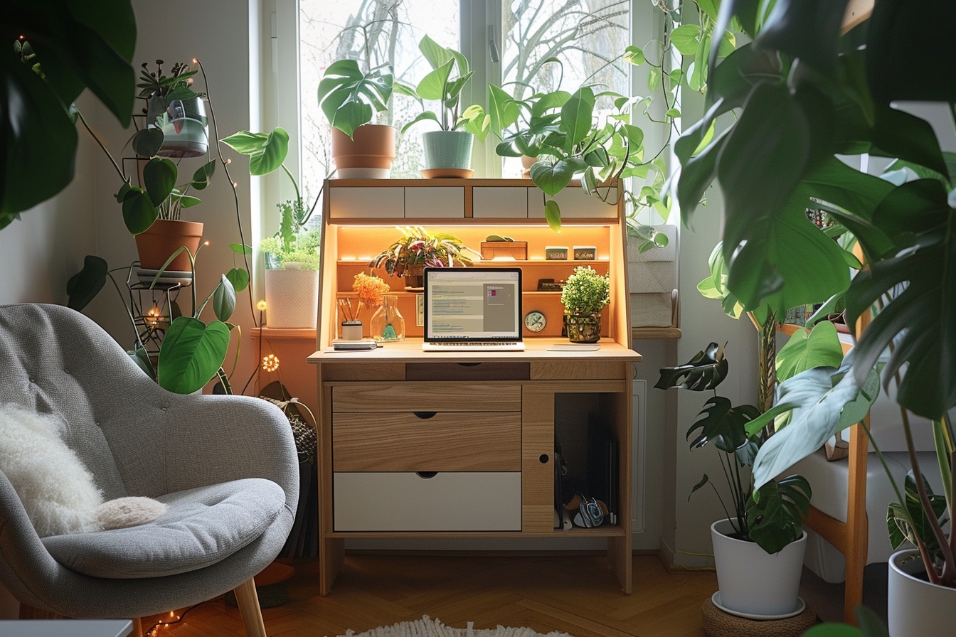 Idées d'aménagement d'un coin bureau fonctionnel et compact dans un petit appartement